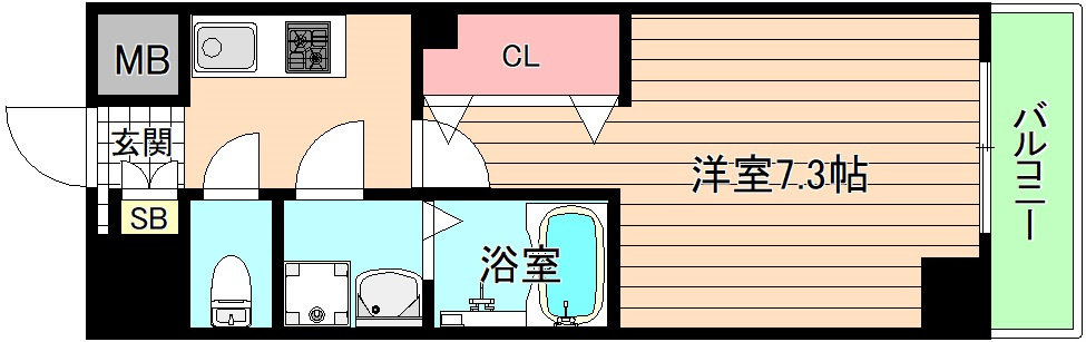 大阪市都島区東野田町４丁目の賃貸マンションの間取り