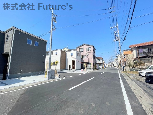 三郷市戸ケ崎3丁目　新築戸建　全7棟　1号棟の前面道路含む現地写真|前面道路含む現地写真です。