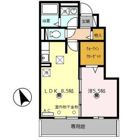 モダンコート東阿保の間取り