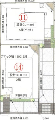 【居間・リビング】 | アルジネ東葛西（Ⅱ期） | 11号棟　駐車場区画図2台駐車可能
