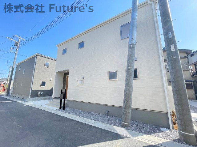 三郷市戸ケ崎3丁目　新築戸建　全7棟　6号棟の外観|シンプルなデザインの邸宅です