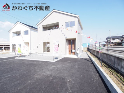 【外観】 | Cradle garden　二本松市油井　第4　2号棟 | JR東北本線【安達】駅まで徒歩5分！油井小学校、足立中学校エリアです◎