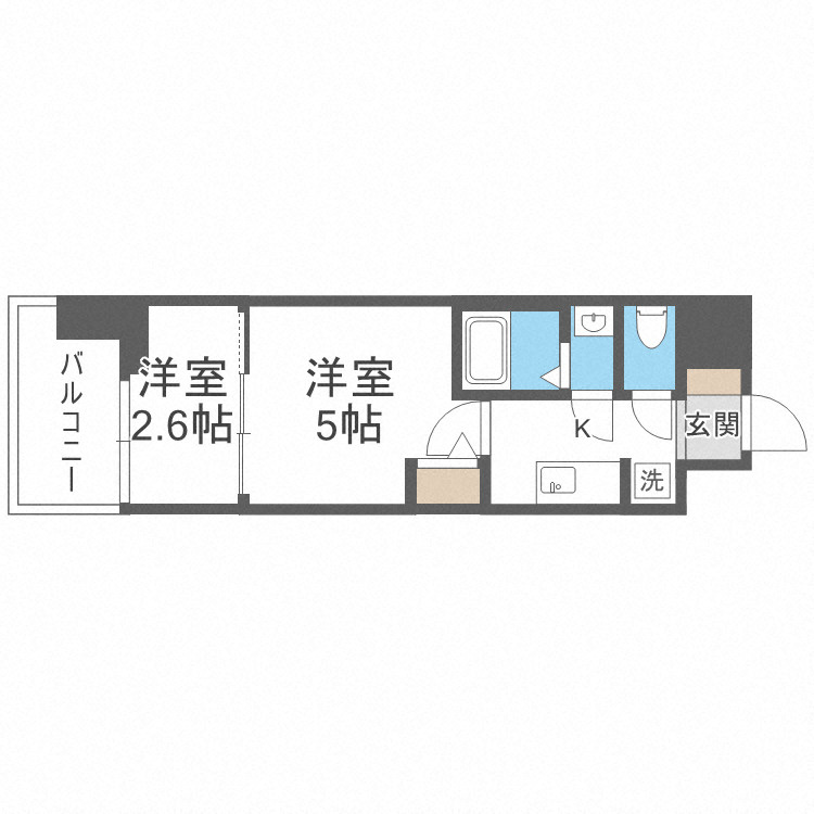 セレニテ難波グランデノールの間取り