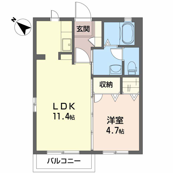 【間取り】 | シャーメゾン岩鼻　Ⅲ
