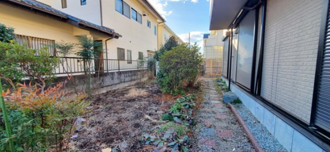 宇都宮市西川田南１丁目　戸建　予約済の庭