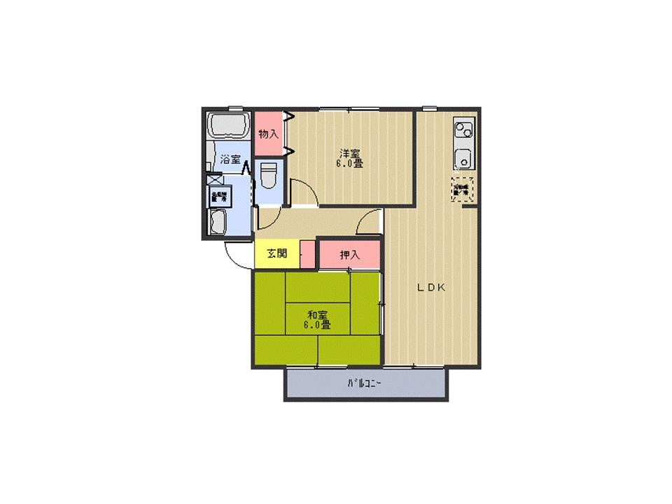 サンビレッジ東台　Bの間取り