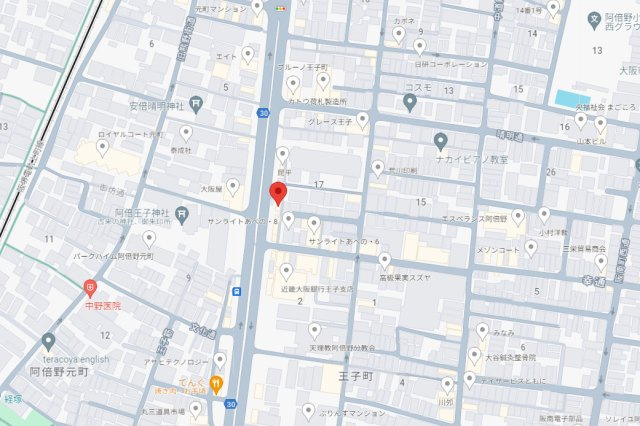 王子町２丁目店舗の地図