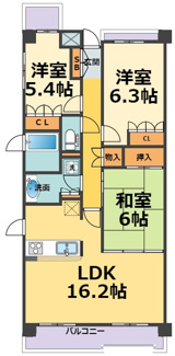 【間取り】 | ハイツ甲四公園（甲子園駅・鳴尾北小・鳴尾中学校区）