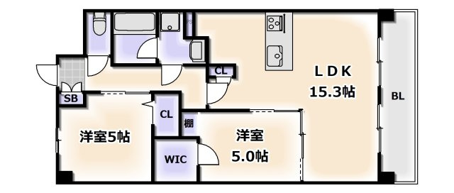 【間取り】 | スプランディッド難波ＷＥＳＴⅢ