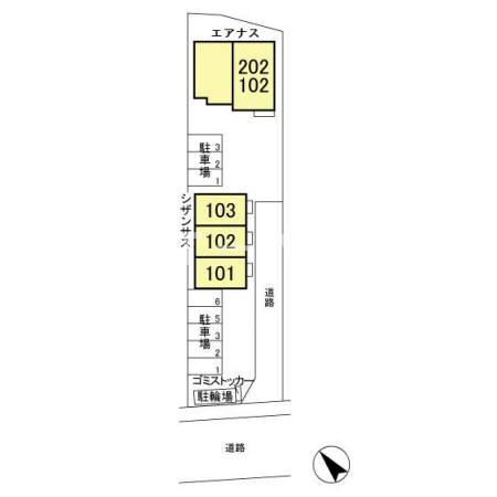 シザンサス・エアナス エアナスの区画図