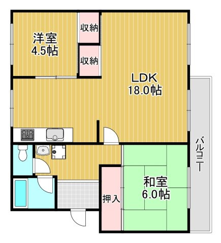 金剛第二住宅145棟の間取り