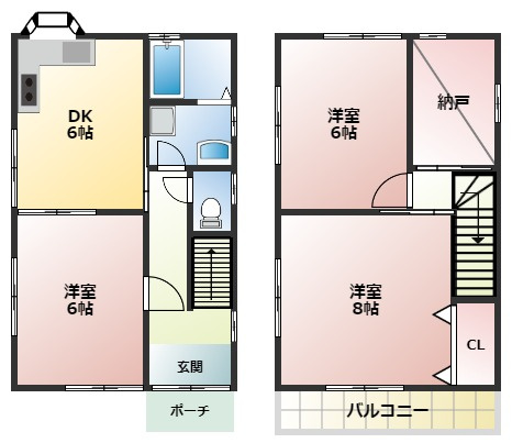 【間取り】 | 大誠ハイツ北高下Ⅰ