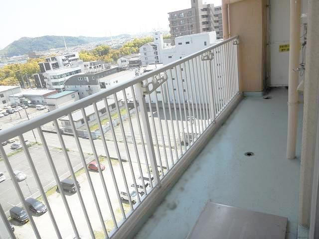姫路市佃町の賃貸マンションのバルコニー