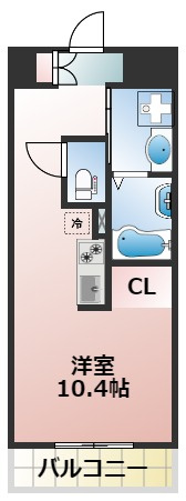 熊本市東区長嶺東５丁目の賃貸マンションの間取り