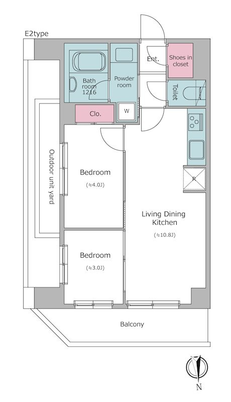 ONE ROOF RESIDENCE上野御徒町の間取り|エアコン3台付、インターネット無料