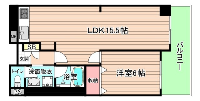 大阪市都島区都島本通５丁目の賃貸マンションの間取り