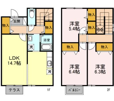 【間取り】 | グランソレイユB棟