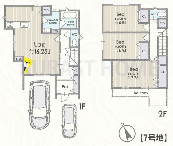 京都市伏見区久我本町　未入居物件の間取り