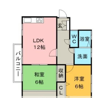 亀幸園ハイツの間取り