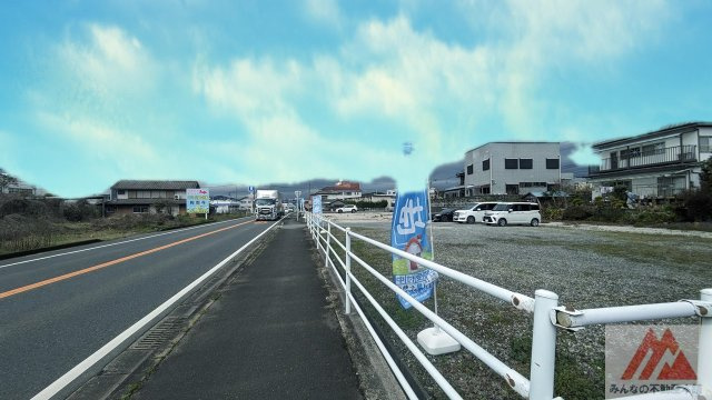 杵島郡大町町34号線土地の前面道路含む現地写真