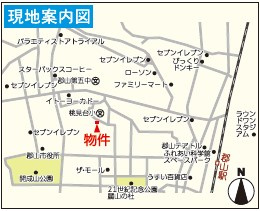 郡山市桃見台第１　全２棟の地図|小学校目の前！お子様の通学に安心な立地です！