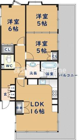 マンションコトブキの間取り