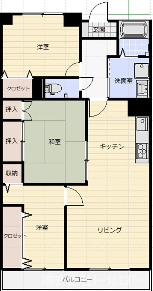 ビューハイツ門司の間取り