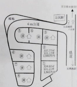 熱海　伊豆山分譲地の土地図
