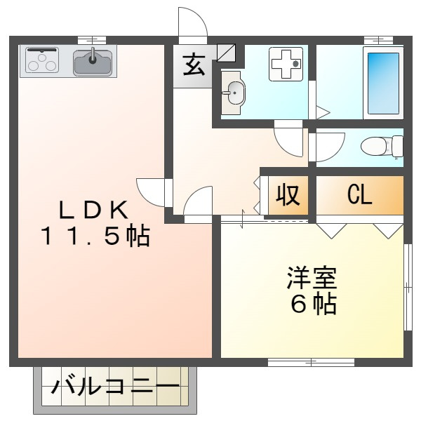 ハイツサニーヒル東棟の間取り