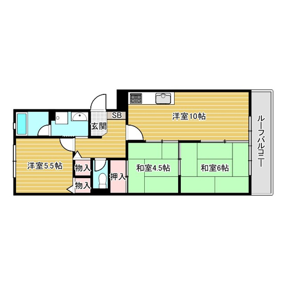 【間取り】 | サニーハウス岡本