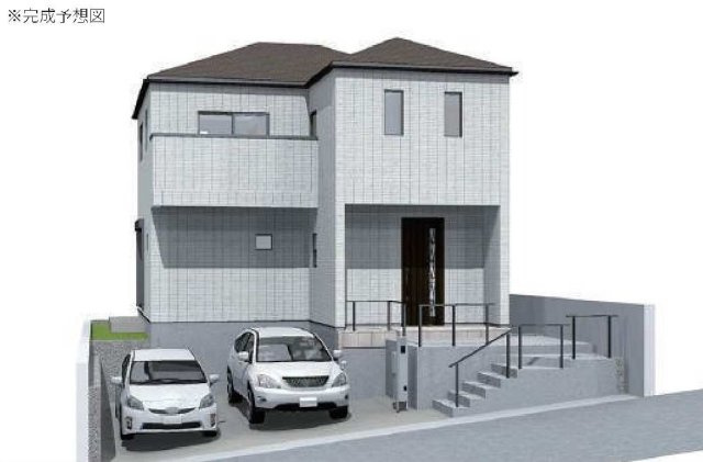 【横浜市旭区桐が作1438-6新築戸建て】★仲介手数料無料★（左近山小学校・左近山中学校）の外観パース|建物完成予想図です