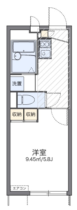 レオパレスグルーテンＣの間取り