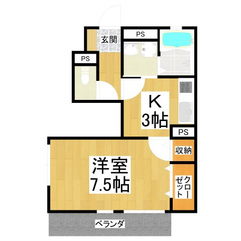 【間取り】 | ボナールB棟