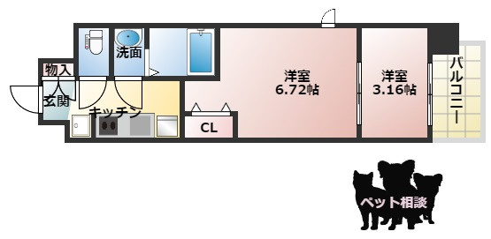 AELL OSAKA EASTの間取り