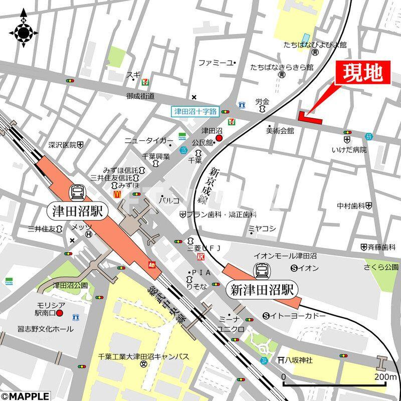 津田沼ダイカンプラザシティの地図