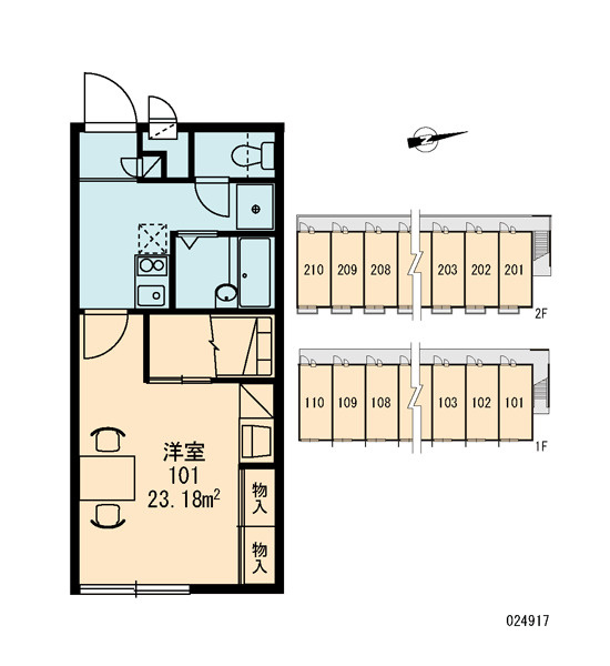 レオパレス小柴の区画図|画像3
