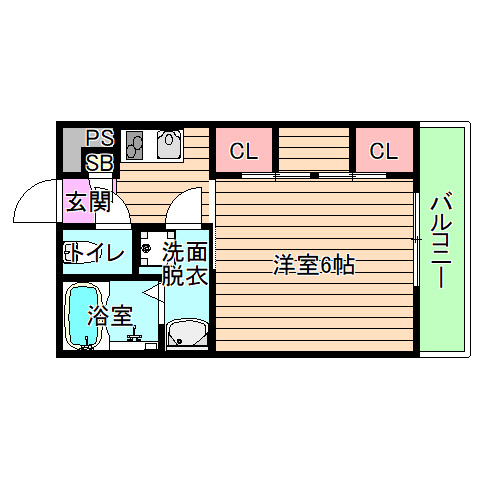 大阪市都島区都島中通２丁目の賃貸マンションの間取り