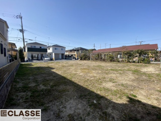 【前面道路含む現地写真】 | 京田辺市田辺勇田　A号地　売土地　建築条件無し