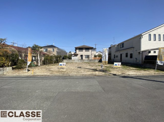 【前面道路含む現地写真】 | 京田辺市田辺勇田　A号地　売土地　建築条件無し