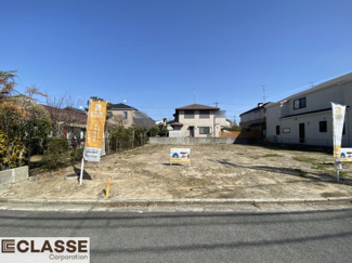 【前面道路含む現地写真】 | 京田辺市田辺勇田　A号地　売土地　建築条件無し