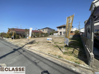 【前面道路含む現地写真】 | 京田辺市田辺勇田　A号地　売土地　建築条件無し
