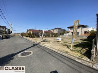 【前面道路含む現地写真】 | 京田辺市田辺勇田　A号地　売土地　建築条件無し