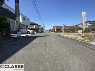 【前面道路含む現地写真】 | 京田辺市田辺勇田　A号地　売土地　建築条件無し