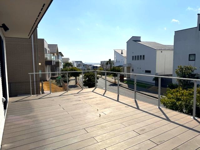 海見え！注文住宅　オール電化　4LDK＋S　 ソーラーパネルのその他|ウッドデッキからの眺望