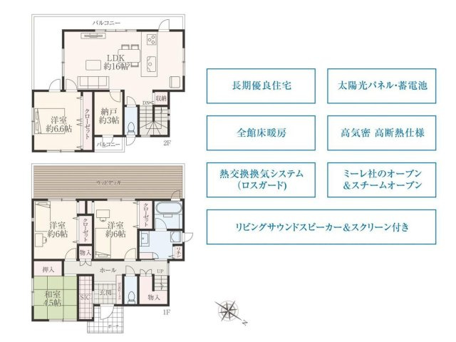 海見え！注文住宅　オール電化　4LDK＋S　 ソーラーパネルの間取り|導線を考えられた間取り