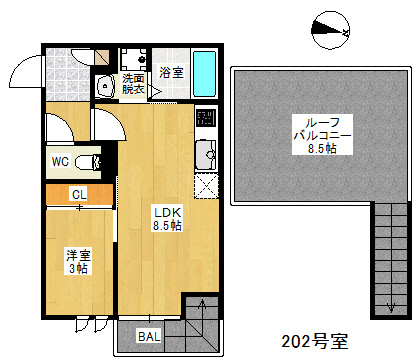 【間取り】 | GRANDTIC井尻17