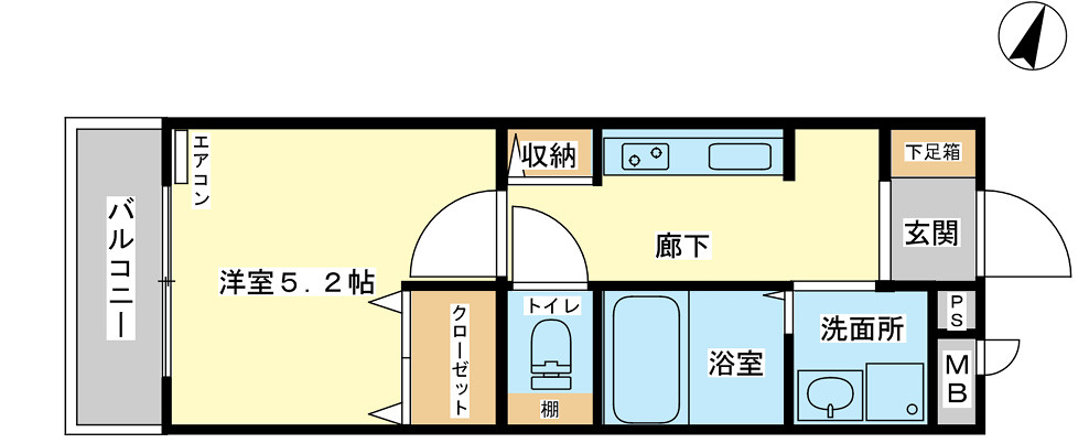 ハイツ中浜の間取り
