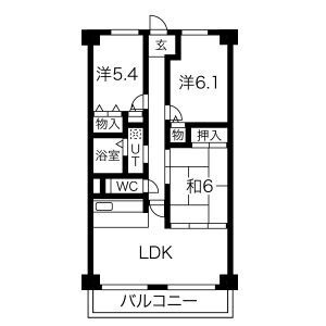 プレステージ上山手の間取り