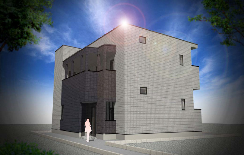 ハーモニーテラス上飯田西町の外観パース