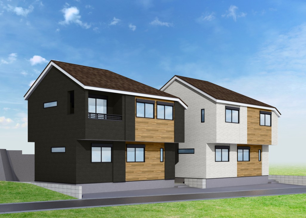 【横浜市旭区今宿南町1718-9全２棟新築戸建て２号棟】★仲介手数料無料★（今宿南小学校・今宿中学校）の外観パース|建物完成予想図です